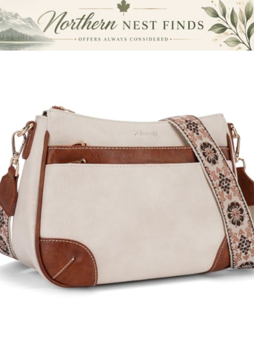 Vegan Leather Crossbody Hobo Bag Adjustable Strap Women